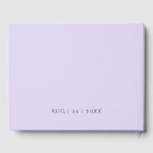 ゲストブック |ラベンダーの水彩 – Dusty Blue (裏面)