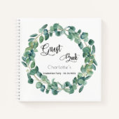 ゲストブック 卒業パーティー ユーカリグリーン ノートブック (正面)