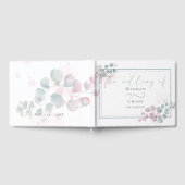 ゲストブック |春の水彩ユーカリ葉 (全面)