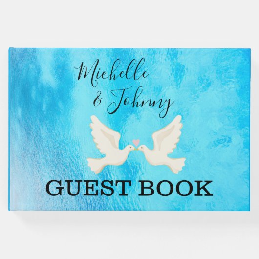 ゲストブック - 結婚式、あらゆるお祝い、編集可能 (正面)