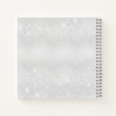 ゲストブック 結婚式 シルバー グリッター Mr. Mrs. 名前 ノートブック (裏面)