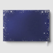 ゲストブック 誕生日 ネイビーブルー 写真 ダイヤモンド (裏面)