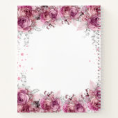 ゲストブック 追悼 ピンク 花の写真 葬儀 ノートブック (裏面)