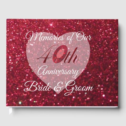 ゲストブック – Personalize 40th Anniversary Keepsake (正面)