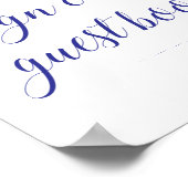 ゲストブックNavy Blue'sにサインし結婚て ポスター (角)
