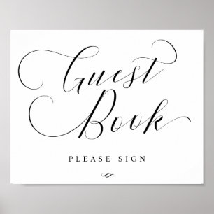 ゲストブックPlease エレガント Sign Krighth結婚's ポスター
