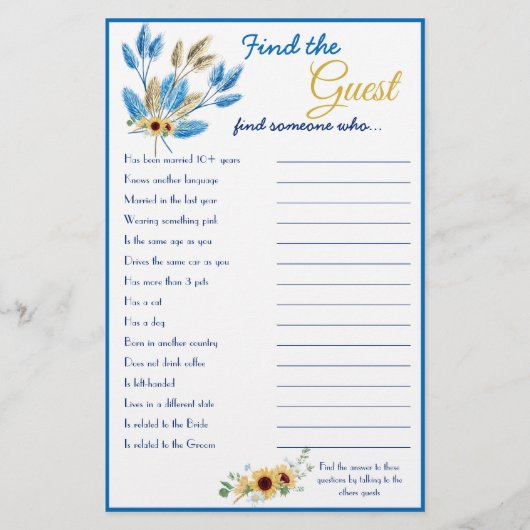 ゲストブライダルゲームカードフライヤーの検索 チラシ (正面)