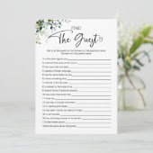 ゲストブライダルシャワーゲームの検索 招待状 (スタンド正面)