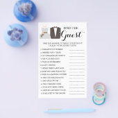 ゲストブライダルシャワーゲームカードの検索 チラシ (シングル)