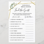 ゲストブライダルシャワーバイリンガルゲームの検索 (正面)