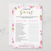 ゲストブライダルシャワーフローラゲーム 招待状 (正面)