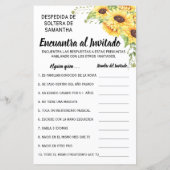 ゲストブライダルシャワー英語ゲースペインのム (裏面)