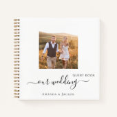 ゲストブ結婚ックの写真白モダン色 ノートブック (正面)