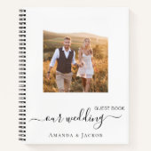 ゲストブ結婚ックの写真白モダン色 ノートブック (正面)