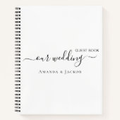 ゲストブ結婚ックの白モダン色 ノートブック (正面)
