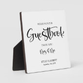 ゲストブ結婚ックの看板Tabletopプラーク フォトプラーク (正面)