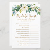 ゲストベビーシャワーゲームを見つける |緑 (正面/裏面)