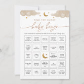 ゲストベビービンゴゲームトゥインクルスターを見つける 招待状 (正面)