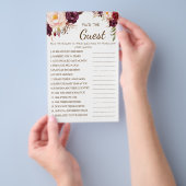 ゲストマルサラブライダルシャワーゲームカードを見つける チラシ (ハンドル)