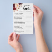 ゲストマルサラブライダルシャワーゲームカードを見つける チラシ (ハンドル)