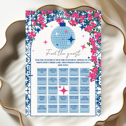 ゲストマンマミア誕生日ビンゴゲームカードの検索 招待状