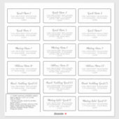 ゲストメーリングアドレスステッカーラベル シール (シート)