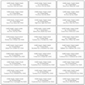 ゲストモダン住所 シール招待状封筒 シール (正面)