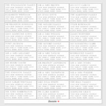 ゲストモダン名と住所 シール