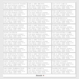 ゲストモダン名と住所 シール