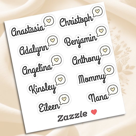 ゲストリスト 10名 笑える 面白い 黄色の吹き出し シール