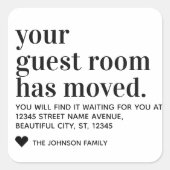 ゲストルモダンーム移動移動差出人住所 スクエアシール (正面)