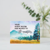 ゲストルーム山に移動New Address 案内ポストカード (スタンド正面)