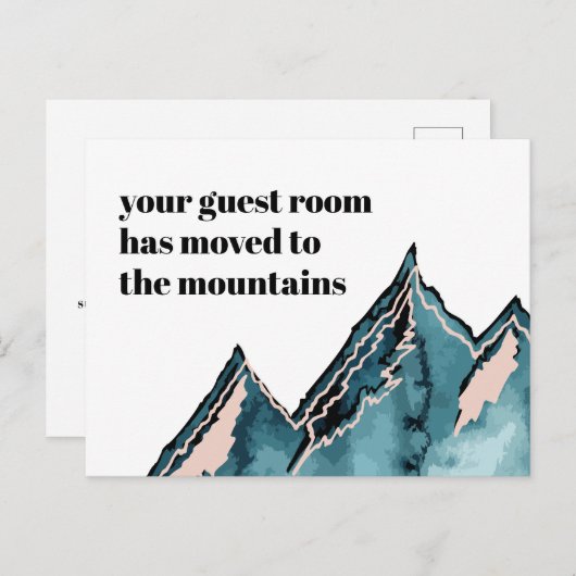 ゲストルーム移動素朴山新しいアドレス 案内ポストカード (正面/裏面)