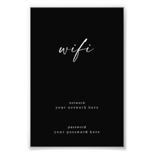 ゲストルーム4x6フレーマブル用Wifiサイン フォトプリント