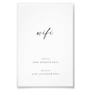 ゲストルーム4x6フレーマブル用Wifiサイン フォトプリント