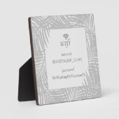 ゲストルームWifiパスワードサインforビーチハウスグレー フォトプラーク (正面)