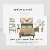 ゲストルーモダンムムーバルボホシックベッドルームムービング 案内状 (正面/裏面)