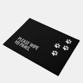 ゲストレイユーポーズおもしろい犬引用文ホワイト文字 ドアマット (アングル)