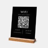 ゲストレンタルWifi | QRコード付きWifiプラーク アクリルサイン (傾斜)