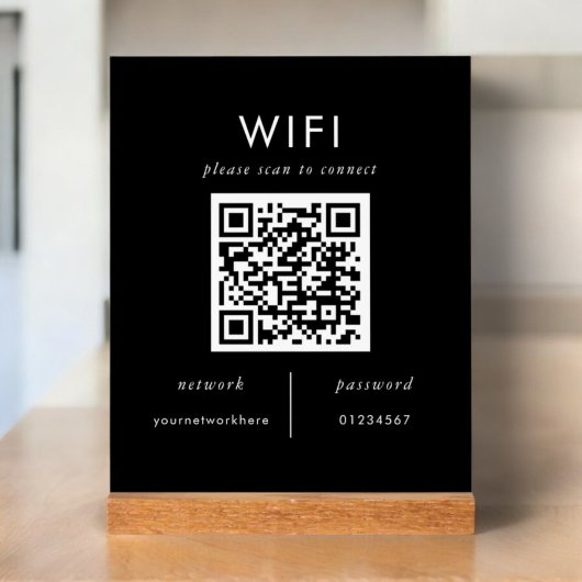 ゲストレンタルWifi | QRコード付きWifiプラーク アクリルサイン
