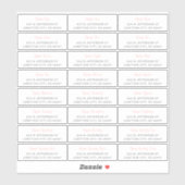 ゲスト住所ラベル シール (シート)