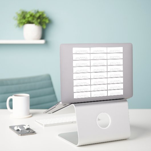 ゲスト住所ラベル シール (デスク上のノートパソコン)