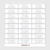 ゲスト住所 シールとBlue Script シール (シート)