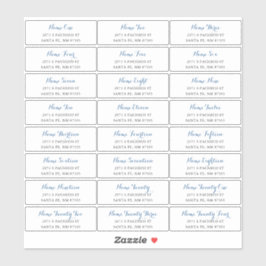 ゲスト住所 シールとBlue Script シール