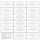 ゲスト住所 シールシンプルモダン書道 シール (正面)