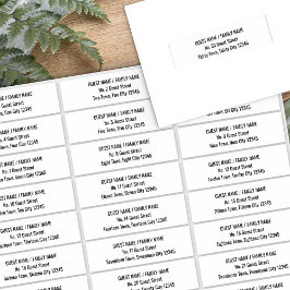 ゲスト住所 シールモダン招待状封筒 シール