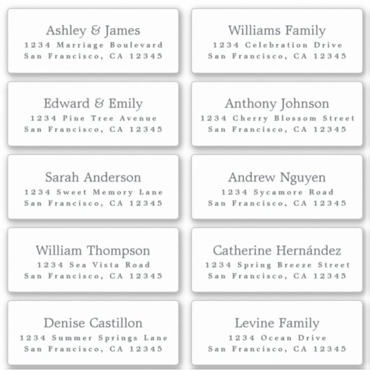 ゲスト住所 シール注文6"または8"! シール (正面)