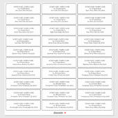 ゲスト住所 シール結婚式招待状エンベロープ シール (シート)