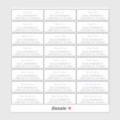 ゲスト住所 シール (シート)