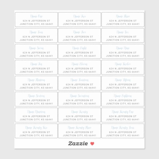 ゲスト住所 シール (シート)